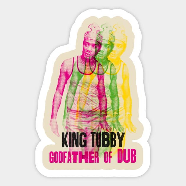 King Tubby Godfather Sticker by HAPPY TRIP PRESS